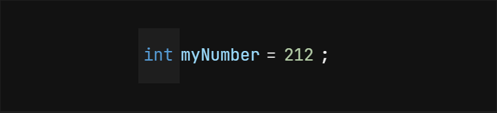 Overview of a variable definition - type