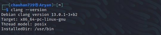 Output for `clang --version`