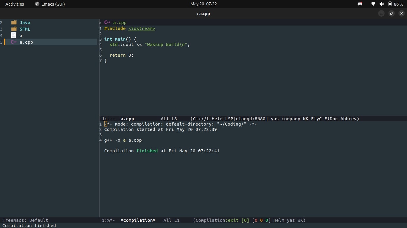 Compiling Code by hitting [f9] key