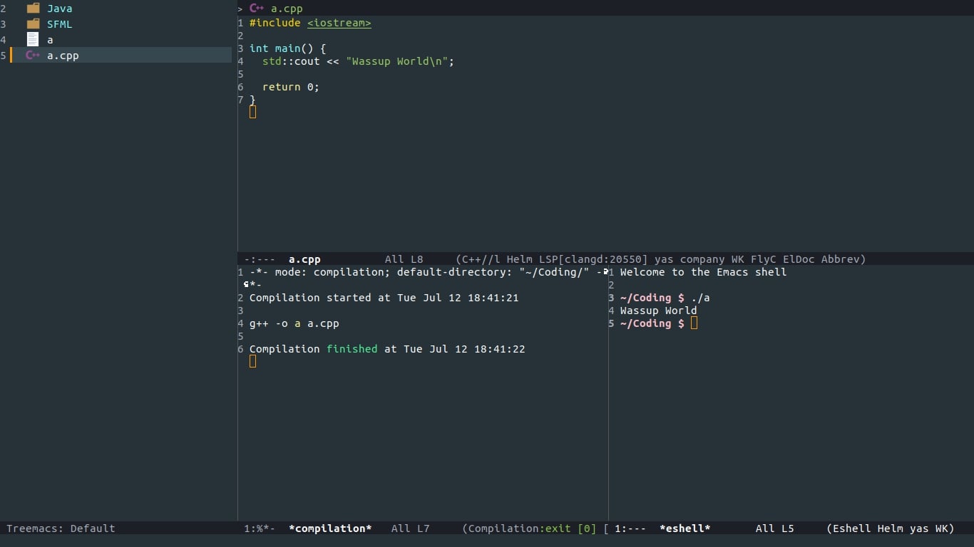 Compiling Code by hitting [f9] key
