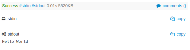 Compilation and running a valid code
