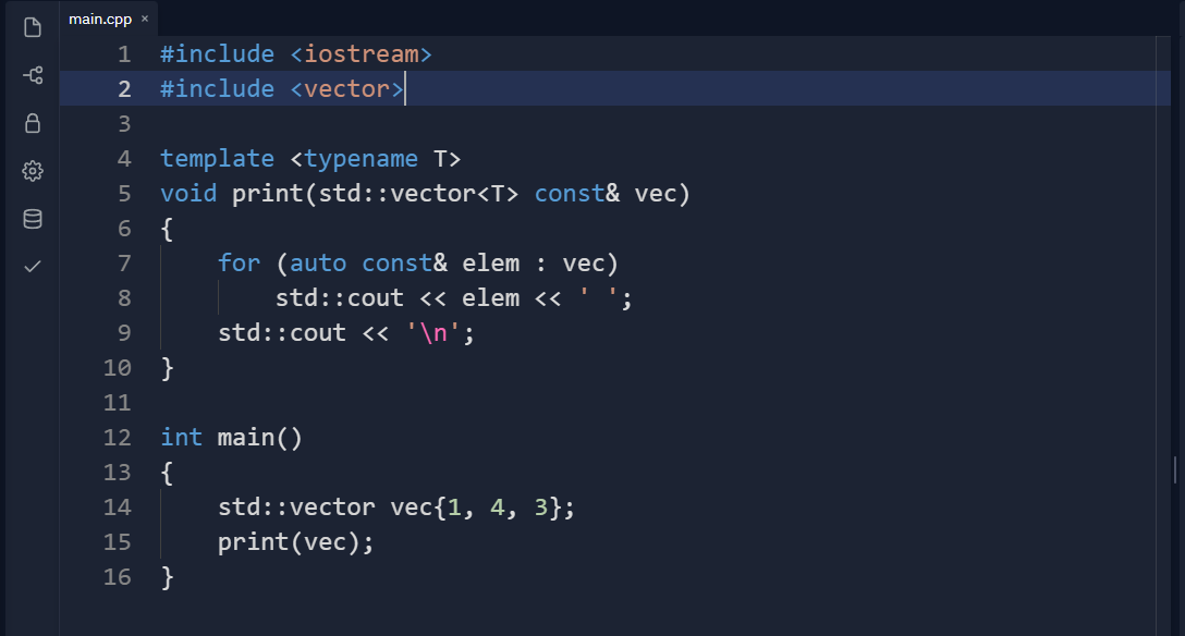 Code editor view
